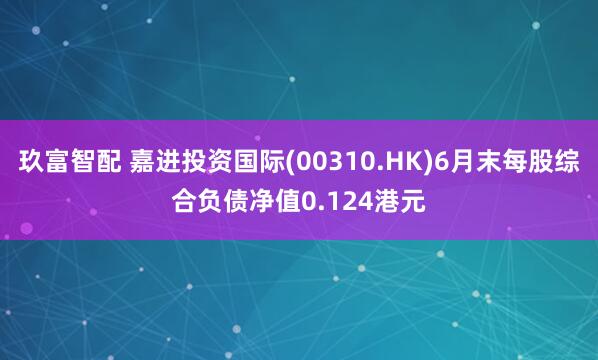 玖富智配 嘉进投资国际(00310.HK)6月末每股综合负债净值0.124港元